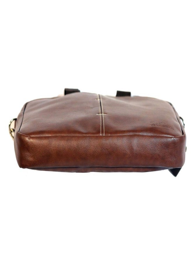 Rockford Leatherette Laptop Briefcase Bag - | Laptop Bag | Messenger Bag (Brown) - Image 4