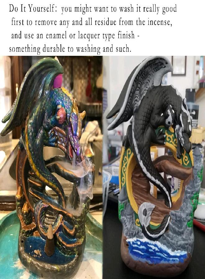 OWMMIZ Pterosaur Dragon Backflow Incense Burner Waterfall Incense Holders, Home Decor Decorations Statue Ornaments Gift Figurine - Image 3