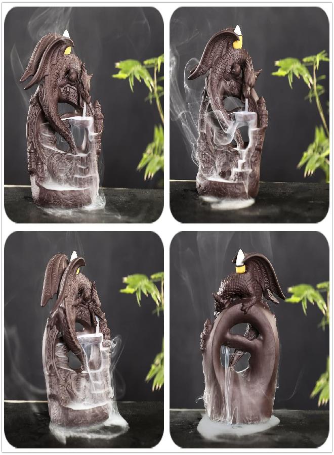 OWMMIZ Pterosaur Dragon Backflow Incense Burner Waterfall Incense Holders, Home Decor Decorations Statue Ornaments Gift Figurine - Image 5