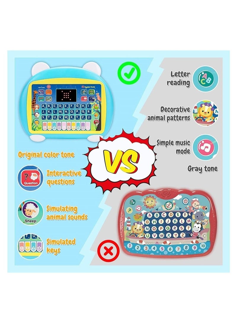 Y&D Kids Early Educational Toy, Kid Tablet Toddler Learning Pad Interactive Music, Piano, ABC, Numbers, Words, Spell, Animals, for Boys, Girls - Image 4