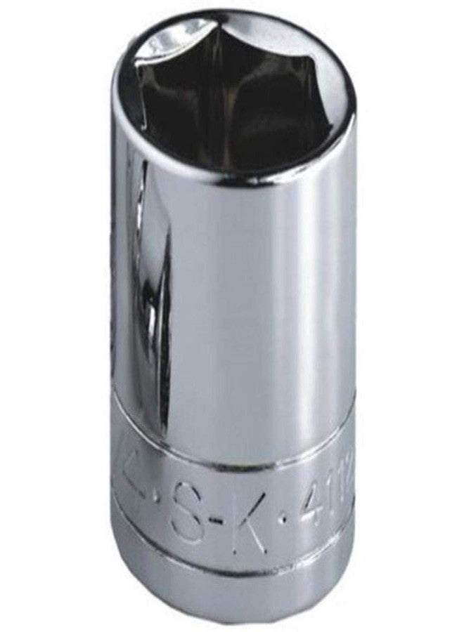 SK Professional Tools 40715 1/4 in. Drive 6-Point Metric Standard Chrome Socket â€œ 16 mm, Cold Forged Steel Socket with SuperKrome Finish, Made In Usa - Image 1