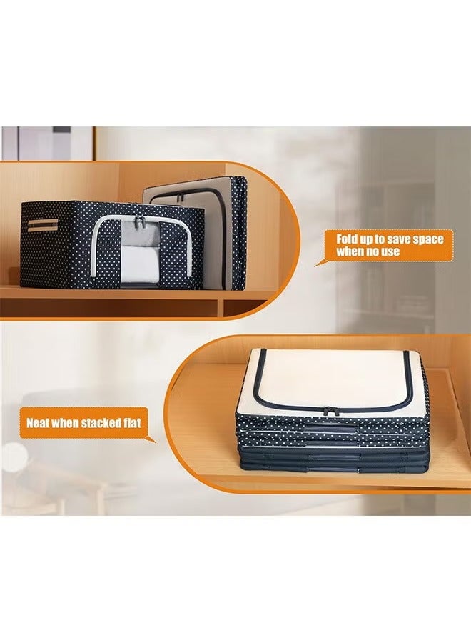 Arabest Under Bed Storage, Large Capacity Under Bed Storage with Inner Frame, Tool-Free Assembly Under Bed Storage Containers, Foldable Underbed Storage for Shoes  - Image 5