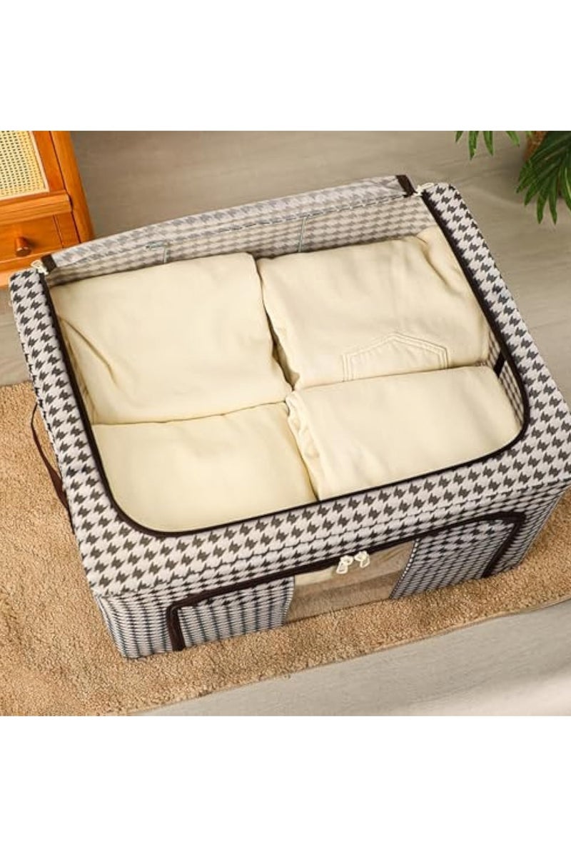 Arabest Under Bed Storage, Large Capacity Under Bed Storage with Inner Frame, Tool-Free Assembly Under Bed Storage Containers, Foldable Underbed Storage for Shoes  - Image 4