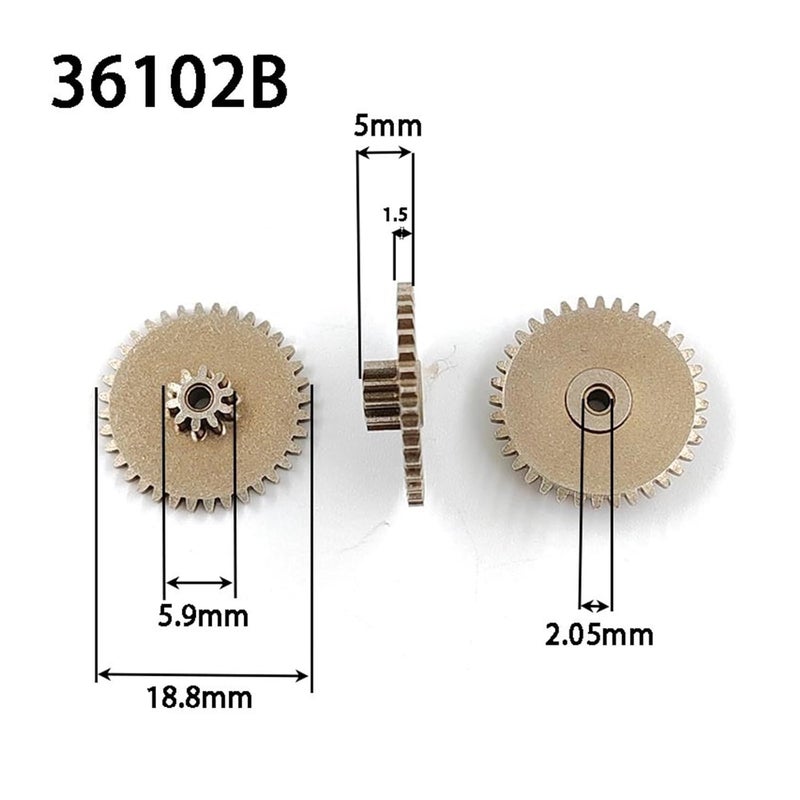 Carbon Steel Motor Spur Gear 36T 10T 0 5M 2 05mm Hole DIY Robot Model - Image 2
