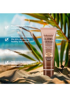 lakerain Glow+ Firming Daily Moisturizer， Natural Light Bronze Sunless Tanner Moisturizing Hydrating Nourishing Glow Tanner Fair to Medium Skin Tones Tanning Cream Moisturizer 100ml  - Image 2