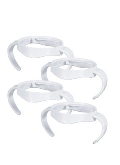 4 Pack Compatible with Baby Bottle Handles for Philips Avent Natural Baby Bottles,Baby Bottle Holder, Baby Feeding Bottles Handles - White