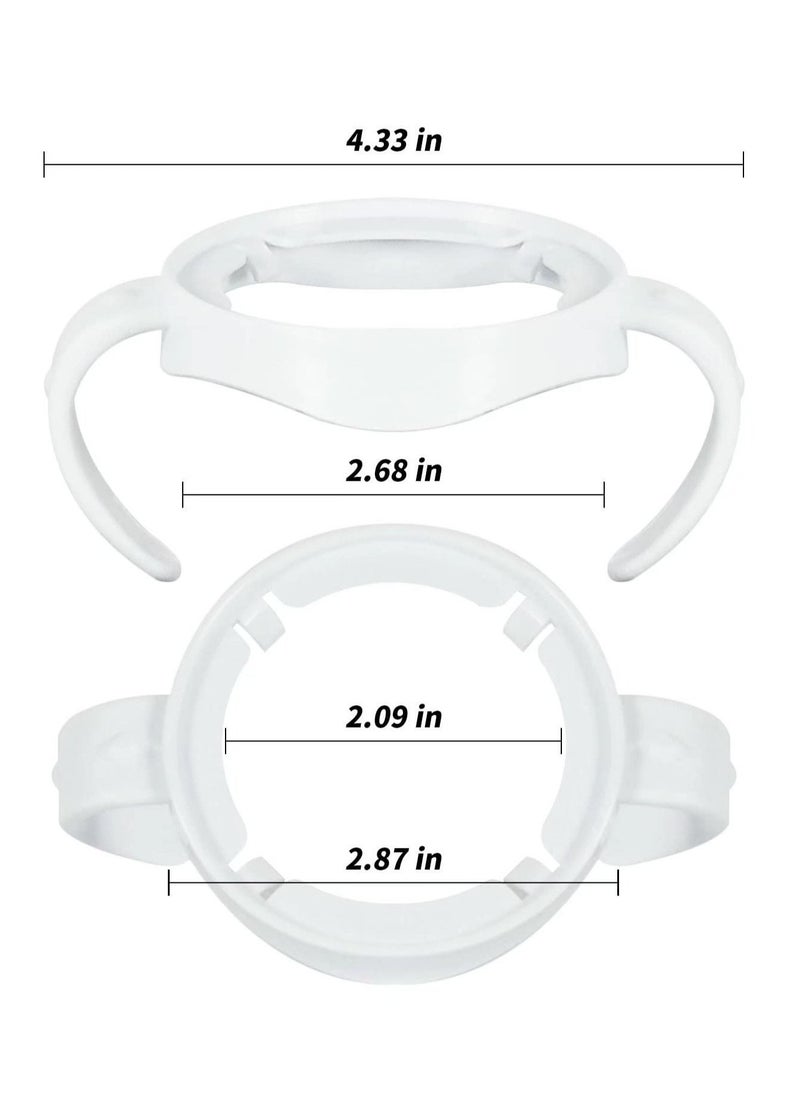 Generic - 4 Pack Compatible with Baby Bottle Handles for Philips Avent Natural Baby Bottles,Baby Bottle Holder, Baby Feeding Bottles Handles - White - Image 1