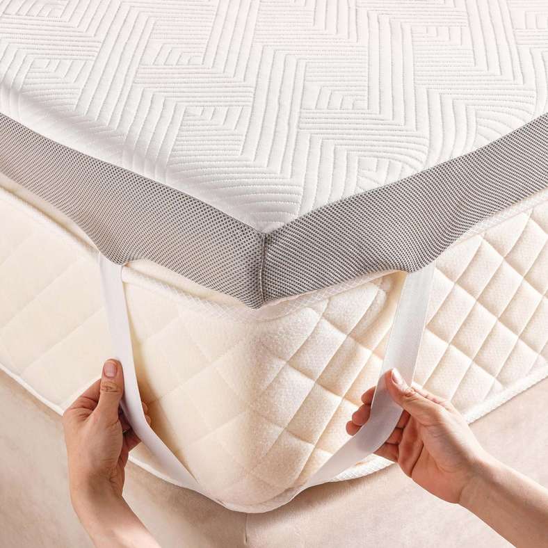 Pan Home Elevate Extra Plush Dual Memory Foam Single Mattress Topper 90x200+10cm - White - 126AIC9903630 - Image 4