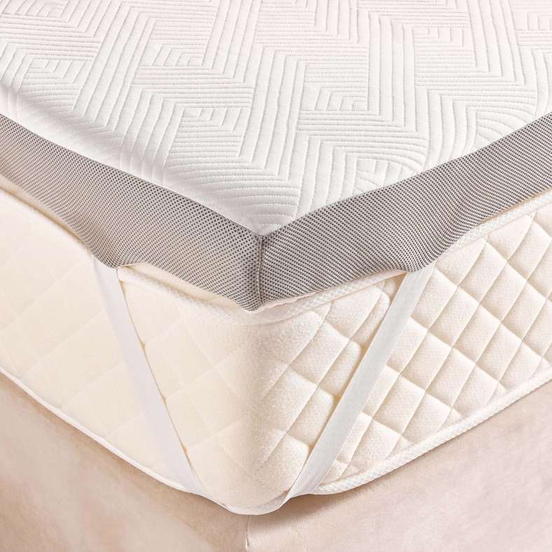 Pan Home Elevate Extra Plush Dual Memory Foam Single Mattress Topper 90x200+10cm - White - 126AIC9903630 - Image 1
