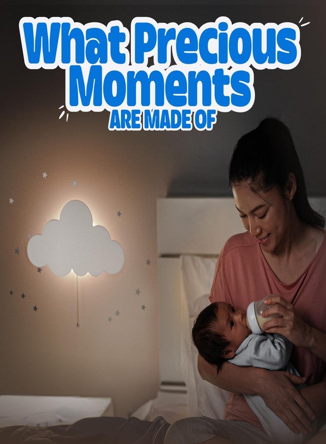 Tip perk 2 Pack Cloud Light - Floating Cloud Wall Lamp for Nursery | Cute Floating Lamp for Kids Bedroom | Battery-Operated Hanging Night Lights for Bedroom/Baby Nursery - Image 3