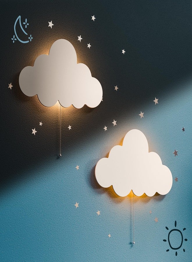Tip perk 2 Pack Cloud Light - Floating Cloud Wall Lamp for Nursery | Cute Floating Lamp for Kids Bedroom | Battery-Operated Hanging Night Lights for Bedroom/Baby Nursery - Image 1