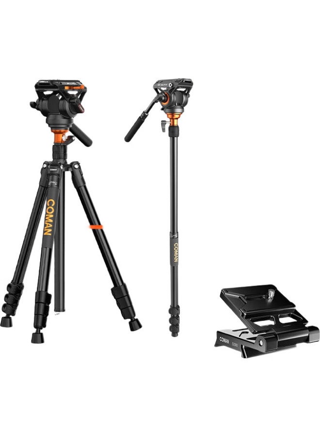 COMAN Camera Tripod, Professional Photography And Videography Tripod, Portable Phone Stabilizer Photography And Video Recording, Outdoor Monopod, Hydraulic Pan Head, Dslr Tripod Ff06S - Image 2