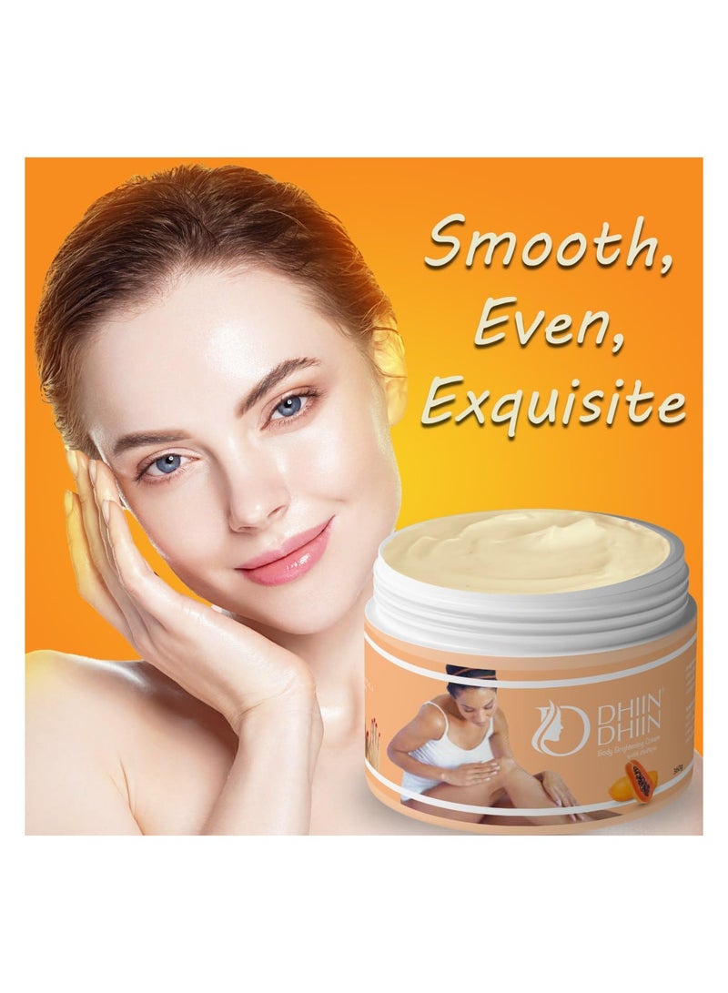 دهين دهين كريم تفتيح الجسم بالبابايا، كريم مرطب للعناية بالبشرة وتبييضها 360 جم - Image 1