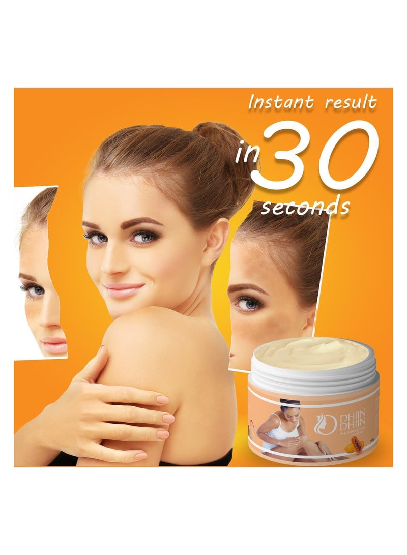 دهين دهين كريم تفتيح الجسم بالبابايا، كريم مرطب للعناية بالبشرة وتبييضها 360 جم - Image 2