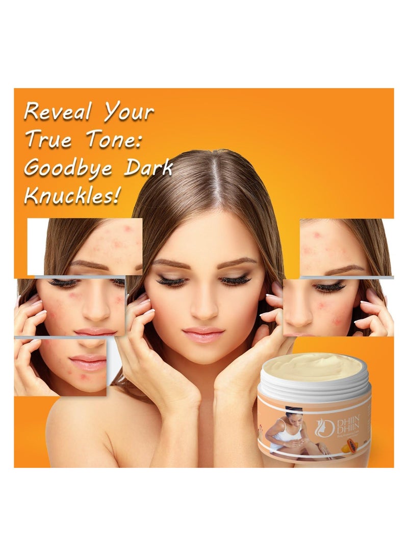 دهين دهين كريم تفتيح الجسم بالبابايا، كريم مرطب للعناية بالبشرة وتبييضها 360 جم - Image 4