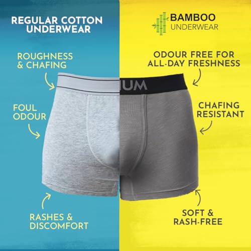 HEELIUM Bamboo Underwear Trunk for Men | 3X Softer Than Cotton & Odour Free | Stretchy Fabric & Durable Waistband - Image 3