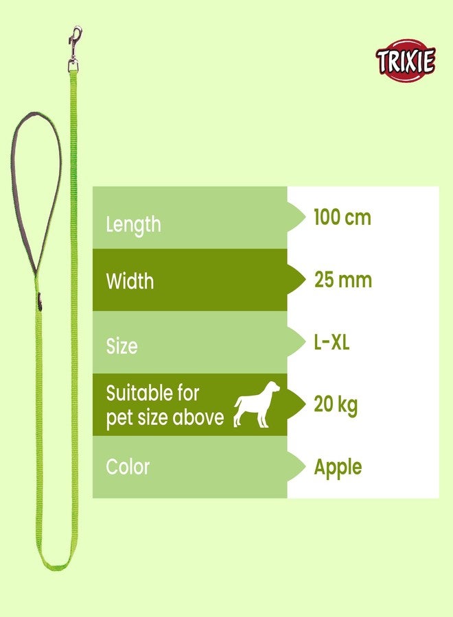 Trixie, Designed in Germany, Premium Short Dog Leash with Padded Hand Loop, Fits: L-XL, 20 kg or More (Poodle, Bull Dog, Lab, Husky) Dogs, 1.00m/25mm (L-XL, Apple) - Image 2
