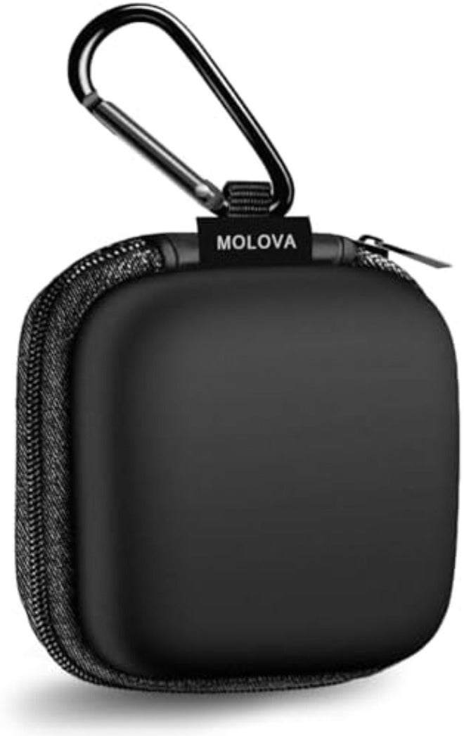 MOLOVA for Earbuds Carrying Case, Small Oval Storage Cases, Tech Pouch, Portable Storage Earbud Pouch Bag for Earbuds, in-Ear Headphones, Earphones, Headsets, Hearing Aids, USB Charging Cable, Purple1 - Image 1