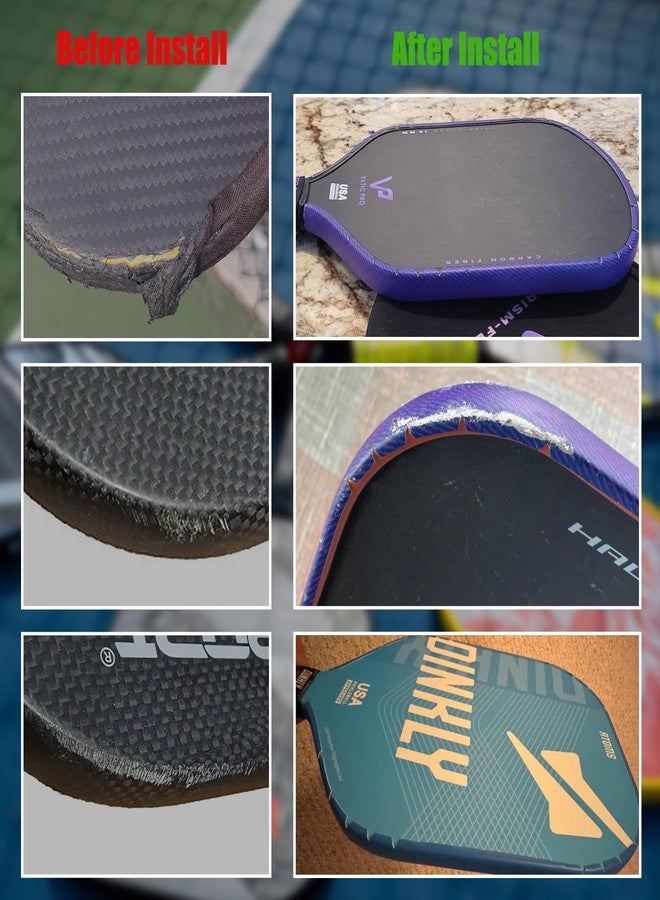 insum Pickleball Paddle Protection Tapes - Edge Guard Tapes, Pre-Cut V 14mm & 16mm 20mm Thickness Edge - Image 4