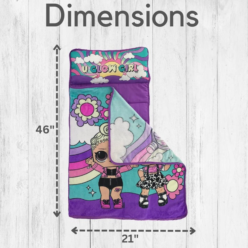 Franco LOL Surprise! 24"(W) X 45"(L) Soft Toddler Nap Mat with Pillow and Blanket Perfect for Preschool, Daycare, and Travel (100% Official Licensed Product) - Image 5