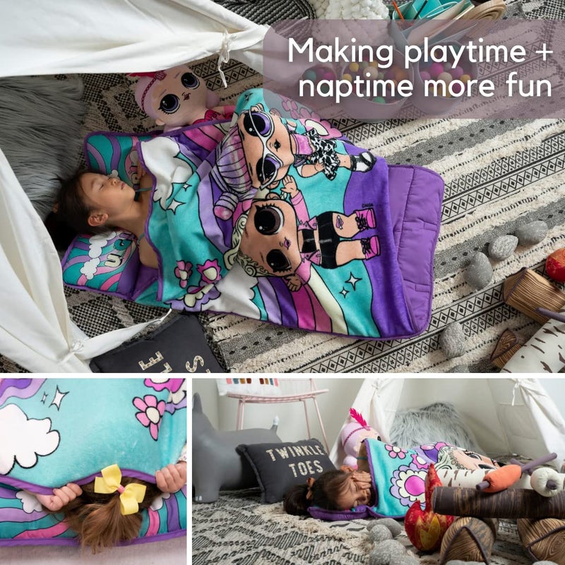 Franco LOL Surprise! 24"(W) X 45"(L) Soft Toddler Nap Mat with Pillow and Blanket Perfect for Preschool, Daycare, and Travel (100% Official Licensed Product) - Image 3