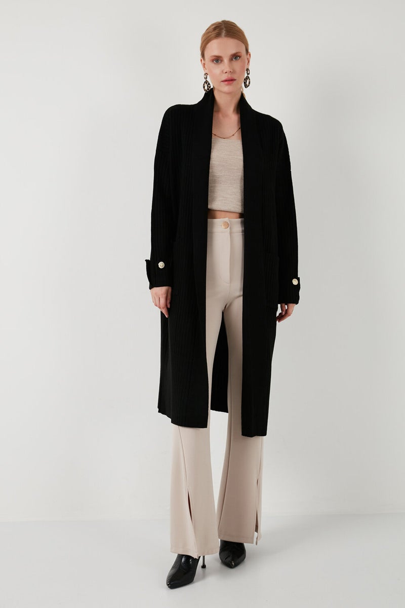 Lela 100% Acrylic Knitted Long Cardigan Women's Cardigan 4615212 - Image 1