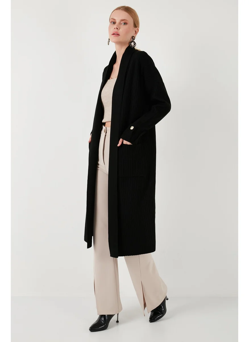 ليلا 100% Acrylic Knitted Long Cardigan Women's Cardigan 4615212