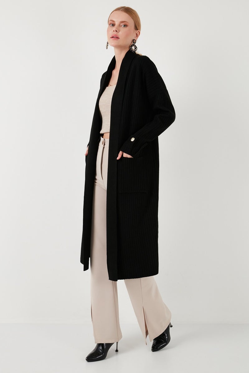 Lela 100% Acrylic Knitted Long Cardigan Women's Cardigan 4615212 - Image 2