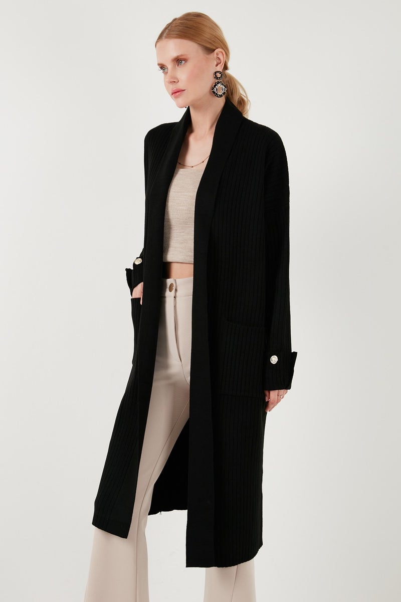 Lela 100% Acrylic Knitted Long Cardigan Women's Cardigan 4615212 - Image 4