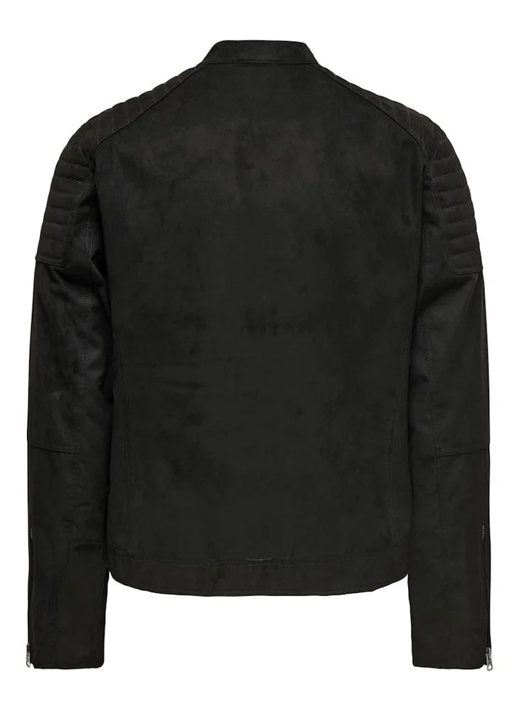 Only & Sons Onsgus Faux Suede Racer Jacket
