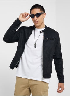 Only & Sons Onsgus Faux Suede Racer Jacket  - Image 1