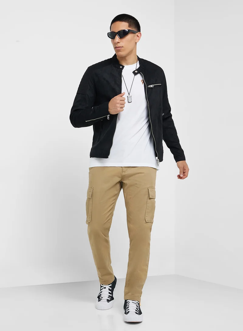 Only & Sons Onsgus Faux Suede Racer Jacket