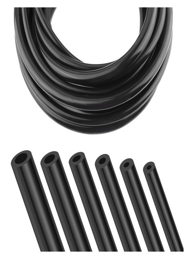 IHOTDER 6PCS 5Ft Vacuum Line,Multipurpose Vacuum Lines Automotive for Car Engine,1/8" 5/32" 3/16" 1/4" 5/16" 3/8" Vacuum Hose Kit,Universal Car Accessories Silicone Tubing for Air/Water (6PCS) - Image 1