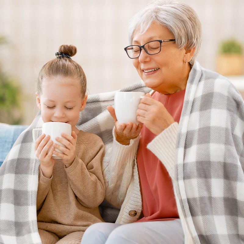 بيديليت بيدليت الصوف رمي بطانية للأريكة أريكة سرير فاخر عيد الميلاد الجاموس منقوش ديكور رمادي وبيضاء بطانية مريحة غامضة ناعمة خفيفة الوزن دافئة لفصل الشتاء - Image 5