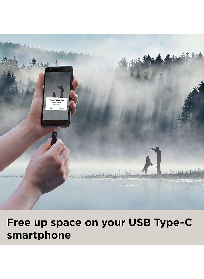 محرك أقراص فلاش USB Type C 128G معدن مزدوج الوظيفة بسرعة عالية - Image 3