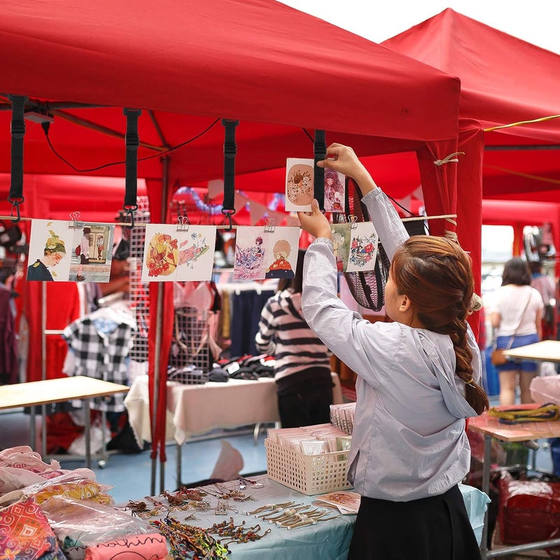 Shappy Canopy Hanging Clips Tent Hanging Clip for Vendor Booth Display Business Exhibitions to Hang Signs, Slogans, Flags, and for Outdoor Camping to Hang Food, Lanterns, Garbage Bags, Towels - Image 5