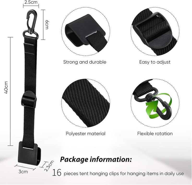 Shappy Canopy Hanging Clips Tent Hanging Clip for Vendor Booth Display Business Exhibitions to Hang Signs, Slogans, Flags, and for Outdoor Camping to Hang Food, Lanterns, Garbage Bags, Towels - Image 2