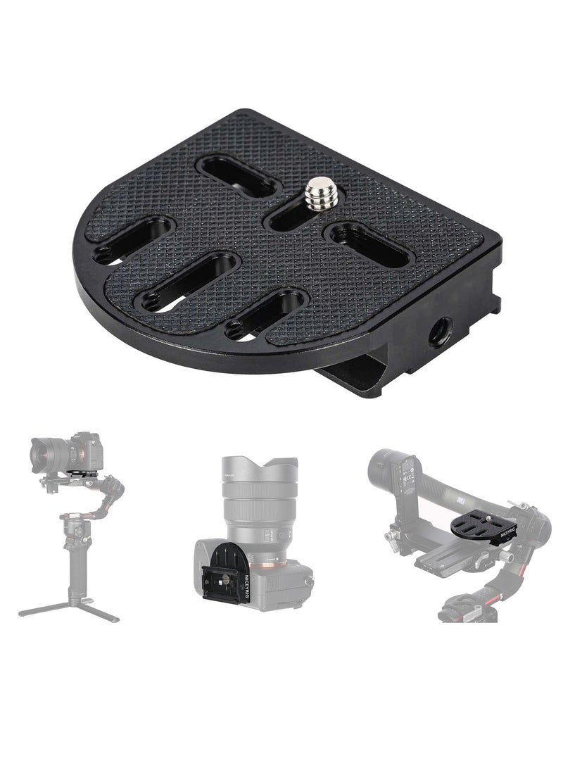 Riser Plate for DJI RS2, RSC2, RS3, RS3 PRO Gimbal - Quick Release Arca Standard Plate for Increased Height and Stability - Image 4