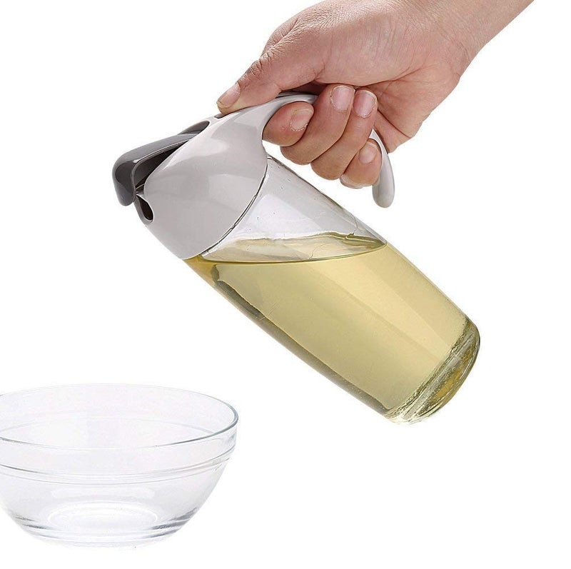 KUNYA® Glass Oil Pot Automatic Opening and Closing Leak-Proof Kitchen Supplies Oil Bottle Seasoning Bottle Cruet Vinegar Pot Pack 1 - Image 2