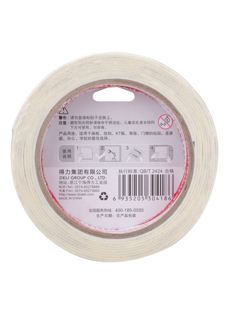 Deli Deli 30418 Double-Sided Foam Mounting Tape – 18mm x 3m x 1mm, White, Strong Adhesion, Holds up to 1kg per 3x3cm  - Image 5
