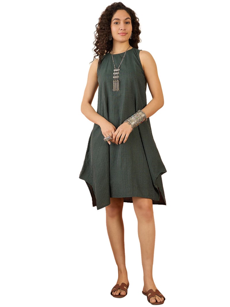 InWeave A-Line Dress Green - Image 1