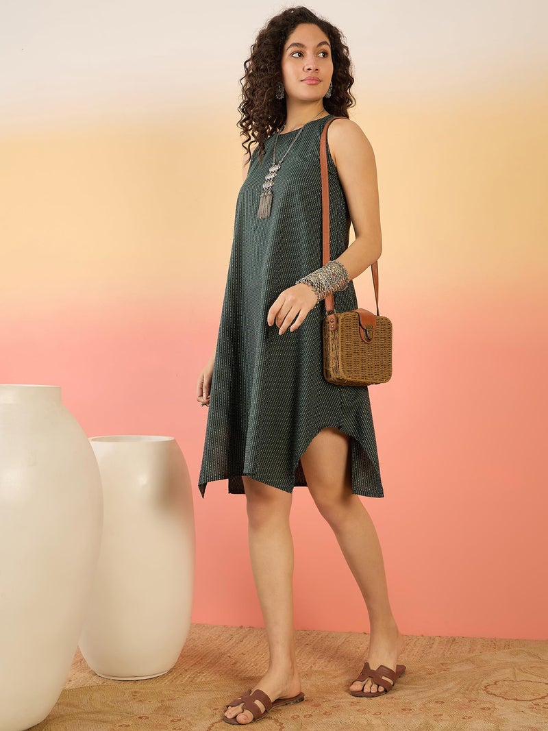 InWeave A-Line Dress Green - Image 5