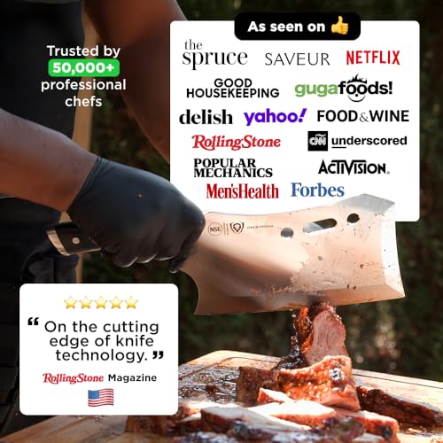 Dalstrong Obliterator Meat & Veggie Cleaver Knife - 9 inch - Gladiator Series R - Wood Stand & Sheath Cover - Razor Sharp Heavy Duty Bone Chopper- 3lbs 6mm Thick - 7CR17MOV Carbon Steel - G10 Handle - Image 2