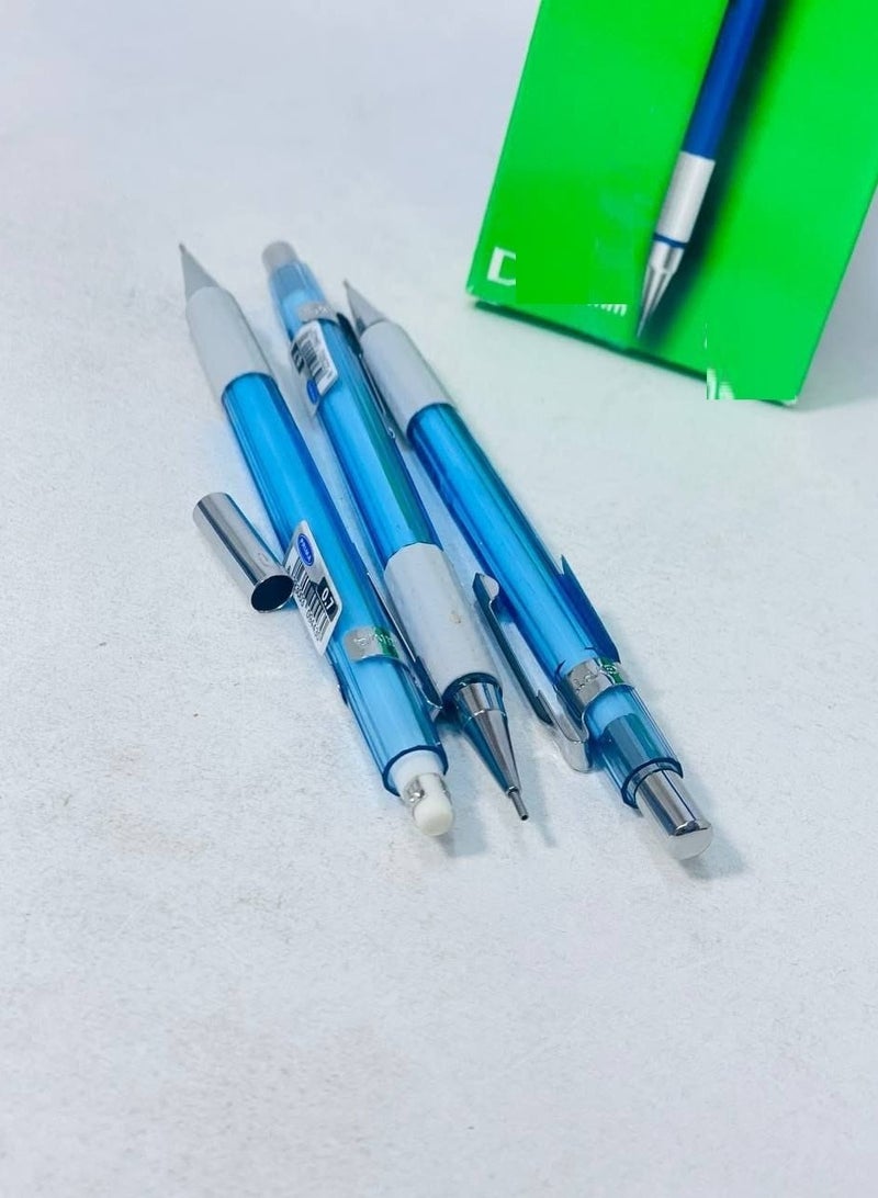 21-piece school supplies set (pencil case with zipper + 4 fluorescent colors + 12 wood colors + pencil + eraser and sharpener + pen + 15 cm ruler) - Image 5