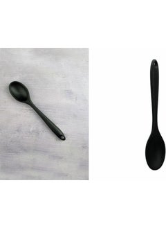 Afili Home Mini Silicone Spoon, Small Silicone Deep Spoon, Non-flammable, Non-stick, Non-scratch Silicone Spoon  - Image 1