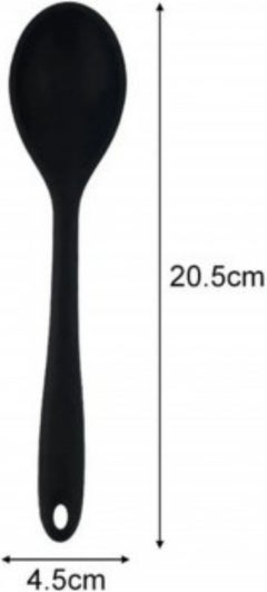 Afili Home Mini Silicone Spoon, Small Silicone Deep Spoon, Non-flammable, Non-stick, Non-scratch Silicone Spoon  - Image 3