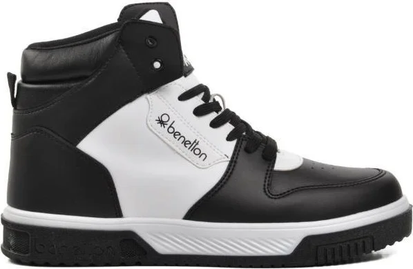 بينيتون BN-31085 Unisex Sneaker Shoes Black White 36-40