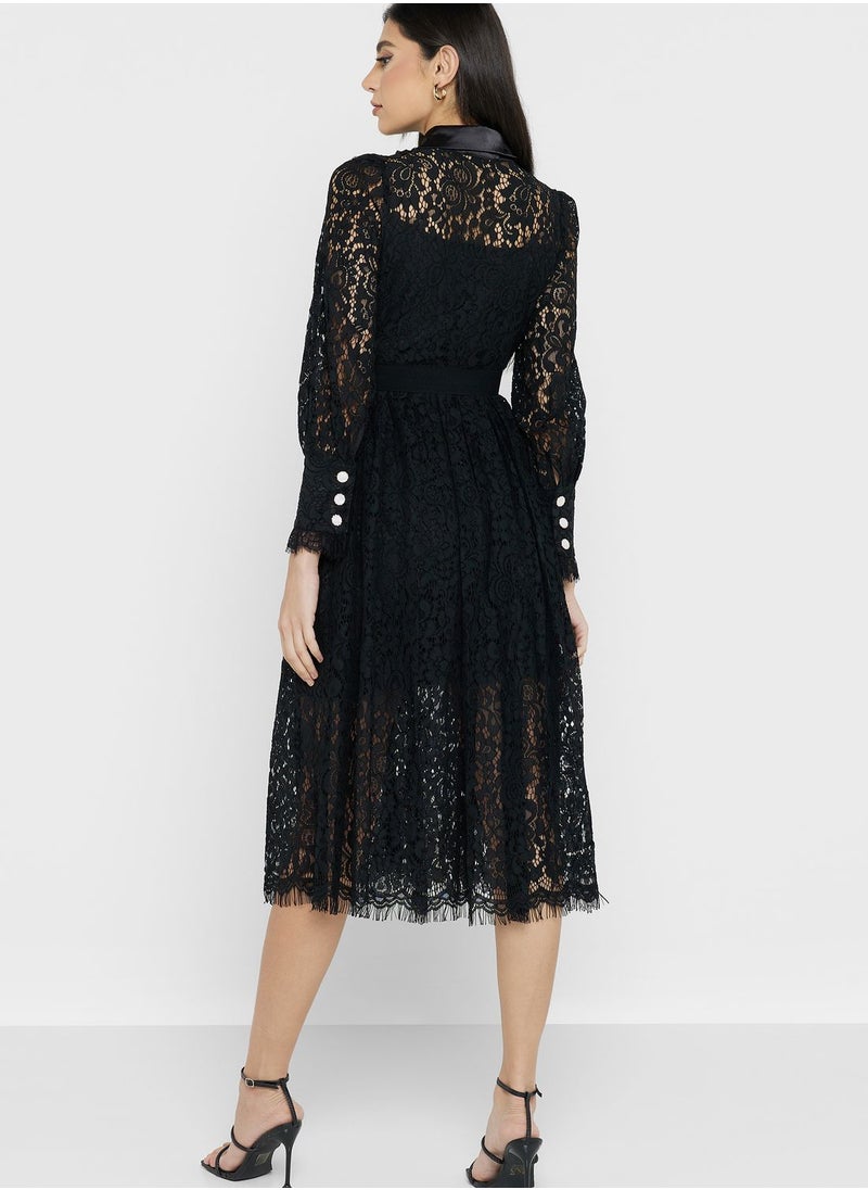 ELLA Lace A-Line Dress  - Image 2