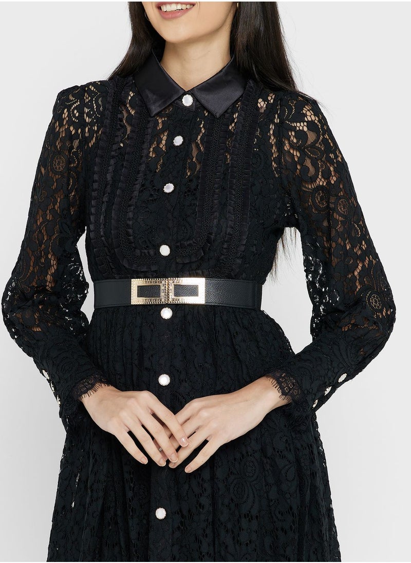 ELLA Lace A-Line Dress  - Image 3