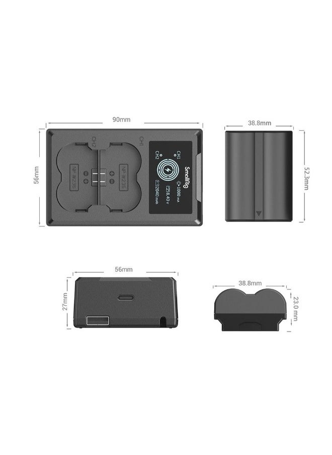 SMALLRIG SmallRig NP-W235 Camera Battery And Charger Kit 3822 (Fujifilm GFX 50S II, GFX 100S, X-T4)  - Image 3